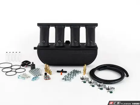 ECS Tuning Aluminum Intake Manifold With Fitting Kit - Wrinkle Black Finish - 2.0TSI Hassle-Free Returns