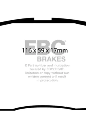 EBC 97-99 Lexus ES300 3.0 Ultimax2 Front Brake Pads — PMD Premier Motoring Development Free Shipping