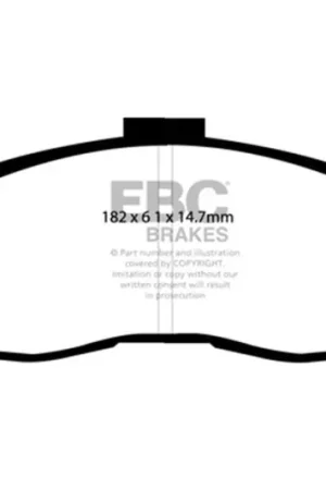 Best Choice EBC 98-02 Chevrolet Camaro (4th Gen) 3.8 Ultimax2 Front Brake Pads — PMD Premier Motoring Development