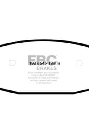 EBC 99-02 Jeep Grand Cherokee 4.0 (ATE) Ultimax2 Front Brake Pads — PMD Premier Motoring Development Editor’s Pick