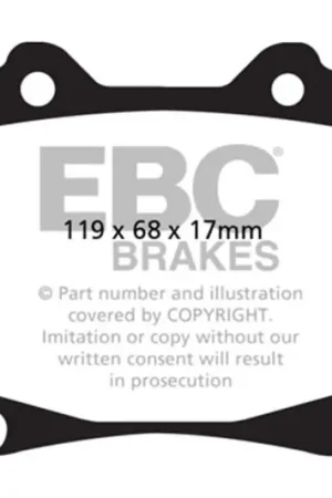 EBC 99-04 Toyota Tacoma 4WD 2.7 Ultimax2 Front Brake Pads — PMD Premier Motoring Development Bargain