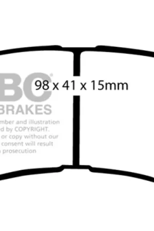 Low Price EBC 08-09 Hyundai Azera 3.3 Ultimax2 Rear Brake Pads — PMD Premier Motoring Development