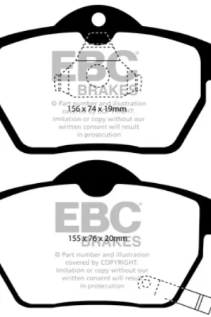 Affordable EBC 99-02 Saab 9-3 2.0 Turbo Ultimax2 Front Brake Pads — PMD Premier Motoring Development