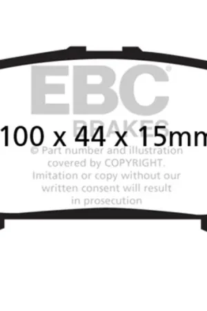 Reduced Price EBC 00-04 Toyota Avalon 3.0 Ultimax2 Rear Brake Pads — PMD Premier Motoring Development