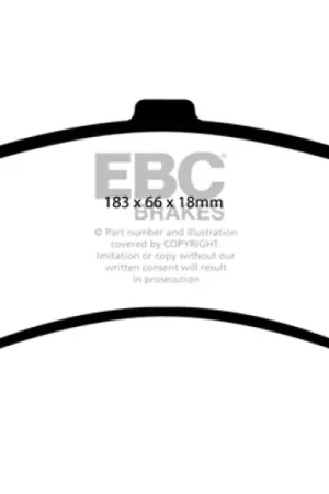 Time-Limited EBC 02 Cadillac Escalade 5.3 (PBR rear caliper) Ultimax2 Rear Brake Pa — PMD Premier Motoring Development