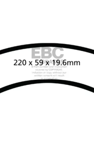 EBC 00-02 Dodge Ram 2500 Pick-up 5.2 2WD (Pad with wear sensor) Ultima — PMD Premier Motoring Development Secure Checkout