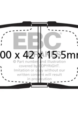 Original EBC 00-02 Acura MDX 3.5 Ultimax2 Rear Brake Pads — PMD Premier Motoring Development