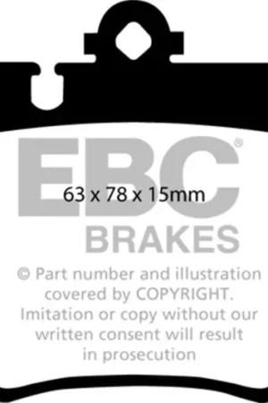 EBC 00 Mercedes-Benz CLK430 4.3 Ultimax2 Rear Brake Pads — PMD Premier Motoring Development Clearance