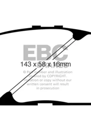 Best Price EBC 02-03 Lexus ES300 3.0 Ultimax2 Front Brake Pads — PMD Premier Motoring Development