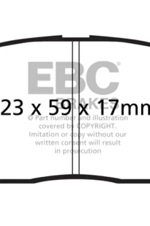 EBC 02-08 Pontiac Vibe 1.8 Ultimax2 Front Brake Pads — PMD Premier Motoring Development Last Chance