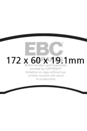 Next Day Delivery EBC 03-04 Dodge Dakota 2WD 3.7 Ultimax2 Front Brake Pads — PMD Premier Motoring Development