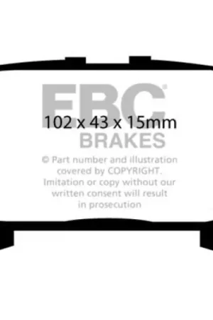 Shop Now EBC 04-07 Lexus RX330 3.3 Ultimax2 Rear Brake Pads — PMD Premier Motoring Development