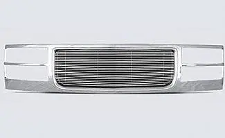 Viral GMC Sierra Street Scene Chrome Grille Shell with 4mm Polished Billet Grille - 950-75565