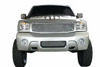 Best Choice Nissan Titan Street Scene Satin Aluminum Grille for Generation 1 Bumper Cover - 950-77347