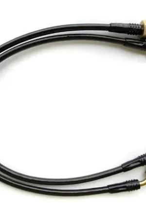 Genuine Nissan 240SX Agency Power Steel Braided Brake Lines - Front - AP-240-405