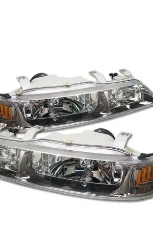 Buy Online Acura Integra Spyder Crystal Headlights - Titanium Smoke - HD-OP-AI90-TIT