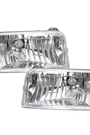 Limited Edition Ford F150 Spyder Crystal Headlights - Chrome - HD-YZ-FB92-C