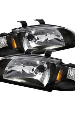 Honda Civic 2DR Spyder Crystal Headlights - Black - HD-ON-HC921P-23D-AM-BK Latest