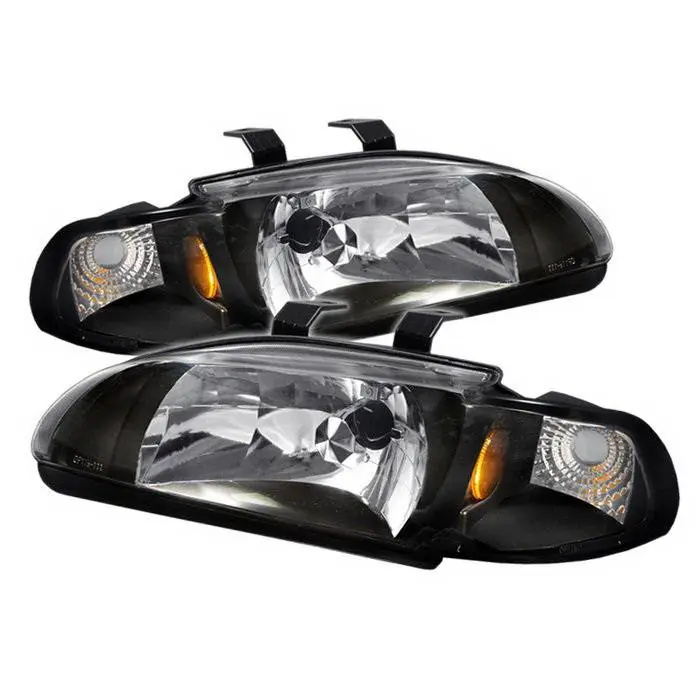 Flash Sale Honda Civic 4DR Spyder Crystal Headlights - Black - HD-ON-HC921P-4D-AM-BK
