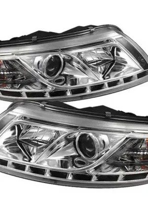 Audi A6 Spyder Daytime Running LED Projector Headlights - Chrome - PRO-YD-ADA605-HID-DRL-C Top Rated