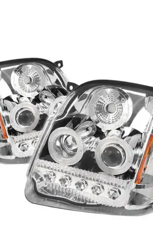 GMC Yukon Spyder LED Projector Headlights - Chrome - PRO-ON-GYU07-LED-C Money Back Guarantee