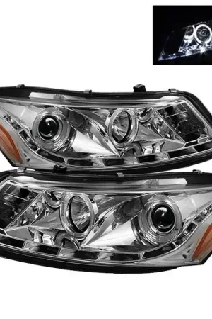 Honda Accord 4DR Spyder Daytime Running LED Halo Projector Headlights - Chrome - 444-HC06-2D-HL-SM New Arrival