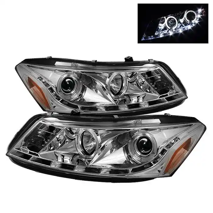 Honda Accord 4DR Spyder Daytime Running LED Halo Projector Headlights - Chrome - 444-HC06-2D-HL-SM New Arrival