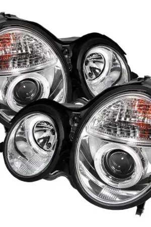 Mercedes-Benz E Class Spyder Halo Projector Headlights - Chrome - 444-ME00-HL-C New Release