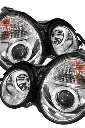 Mercedes-Benz E Class Spyder Halo Projector Headlights - Chrome - 444-ME00-CCFL-SM Grab Now