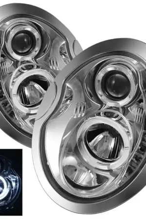 Order Now Mini Cooper Spyder Daytime Running LED Projector Headlights - Chrome - PRO-YD-MC02-DRL-C