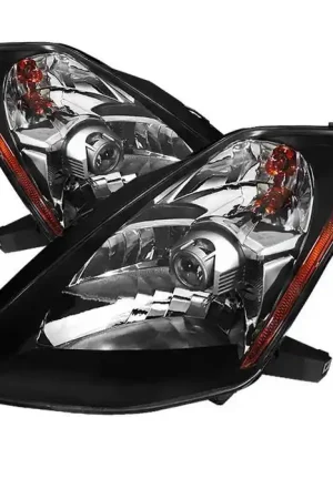 Nissan 350Z Spyder OEM Style Projector Headlights - Black - PRO-ZO-N350Z03-BK Top Rated