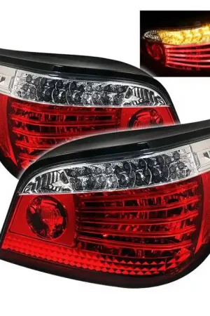 Express Delivery BMW 5 Series Spyder LED Taillights - Red Clear - ALT-YD-BE6004-LED-RC