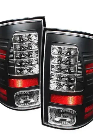 Clearance Dodge Ram Spyder LED Taillights - Black - 111-DRAM06-LED-SM