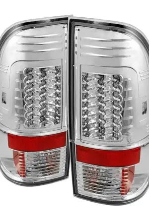 Bargain Ford F150 Spyder Version 2 LED Taillights - Chrome - 111-FF15097-LED-G2-BK