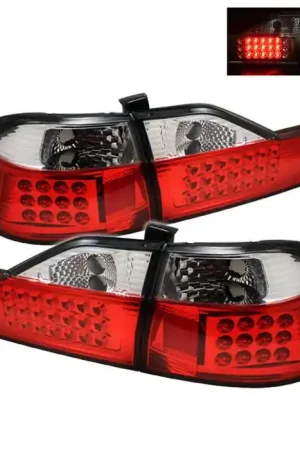 Honda Accord 4DR Spyder LED Taillights - Red Clear - ALT-ON-HA98-LED-RC Sale