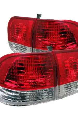 Fan Favorite Honda Civic 4DR Spyder Taillights - Red Clear - ALT-CL-HC96-4D-RC