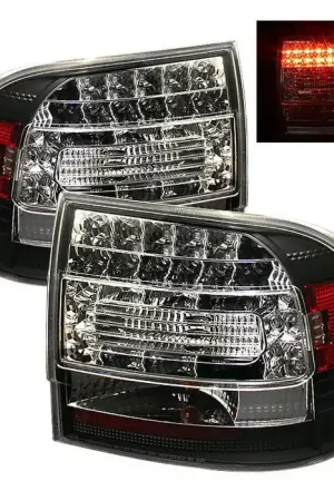 Porsche Cayenne Spyder LED Taillights - Black - 111-PGAM99-LED-BK Warranty Included