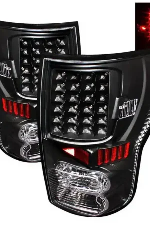 New Release Toyota Tundra Spyder LED Taillights - Black - ALT-ON-TTU07-LED-BK