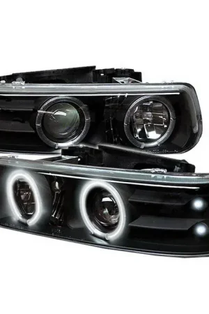 Today Only Chevrolet Silverado Spyder CCFL LED Projector Headlights - Black - 444-DCH11-LTDRL-BK