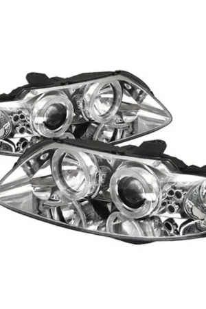 Affordable Pontiac GTO Spyder Projector Headlights - LED Halo - LED - Chrome - 444-PGTO04-HL-C