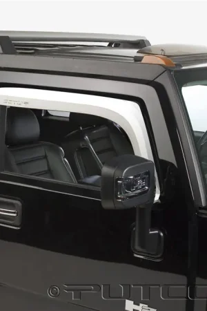 Hummer H2 Putco Element Chrome Window Visors - 480501 Handmade