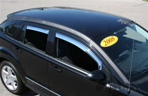 Next Day Delivery Dodge Caliber Putco Element Chrome Window Visors - 480141