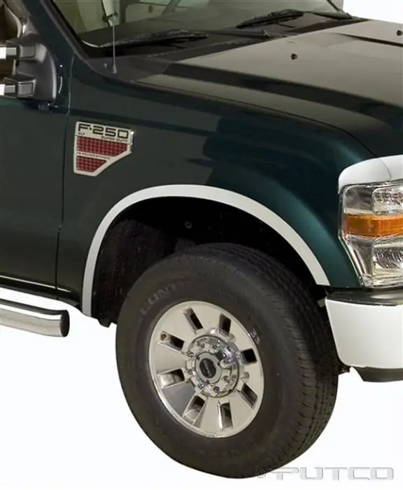Ford F250 Superduty Putco Stainless Steel Fender Trim - 97179 Special Discount
