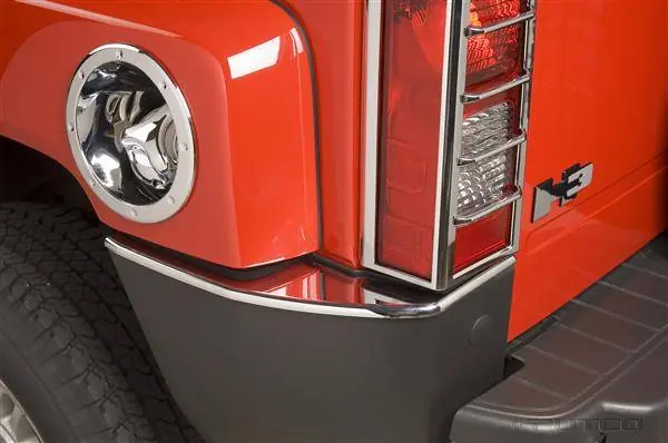 Top Rated Hummer H3 Putco Chrome Rear Bumper Trim - 402314