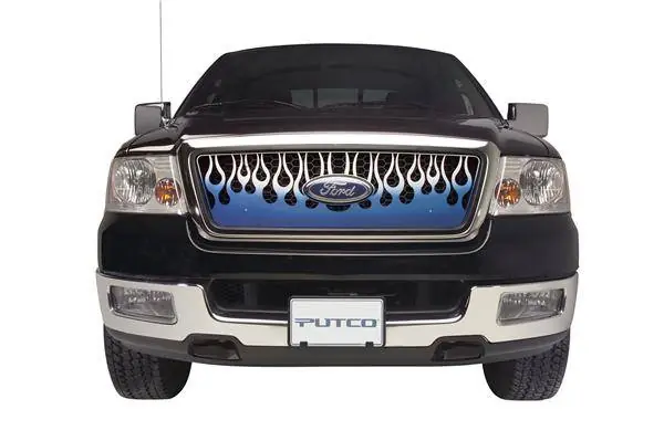 While Supplies Last Ford F250 Superduty Putco Flaming Inferno Stainless Steel Grille - Blue - 89455