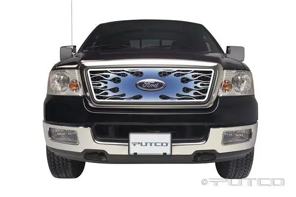 Ford F150 Putco Flaming Inferno Stainless Steel Grille - Blue - 89442 Exclusive Offer