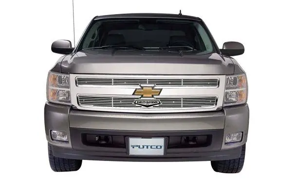 Today Only Chevrolet Silverado Putco Liquid Grille Insert with Classic Logo - 94289