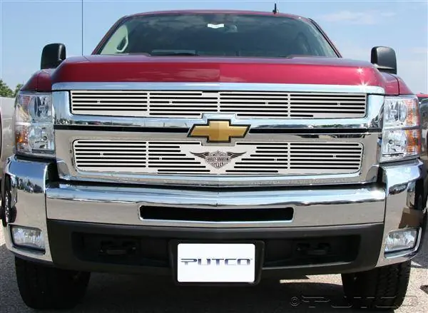Chevrolet Silverado Putco Liquid Grille Insert with Wings Logo - 94195 Best Choice
