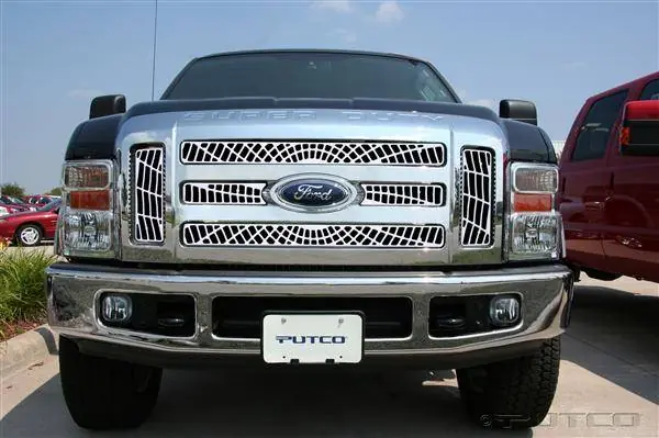 Ford F250 Superduty Putco Liquid Spider Web Grille - 303197 Free Delivery