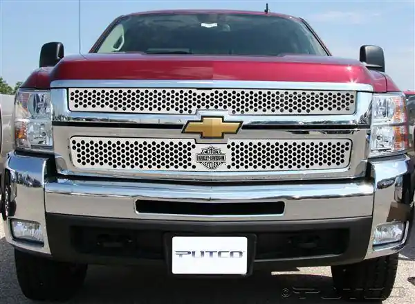 Viral Chevrolet Silverado Putco Punch Grille Insert with Bar & Shield - 52195